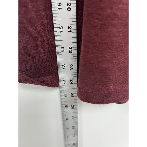 ALLU Women Short Sleeve Korea made linen Blend T-shirt brown Size M A001923 - Picture 3 of 5